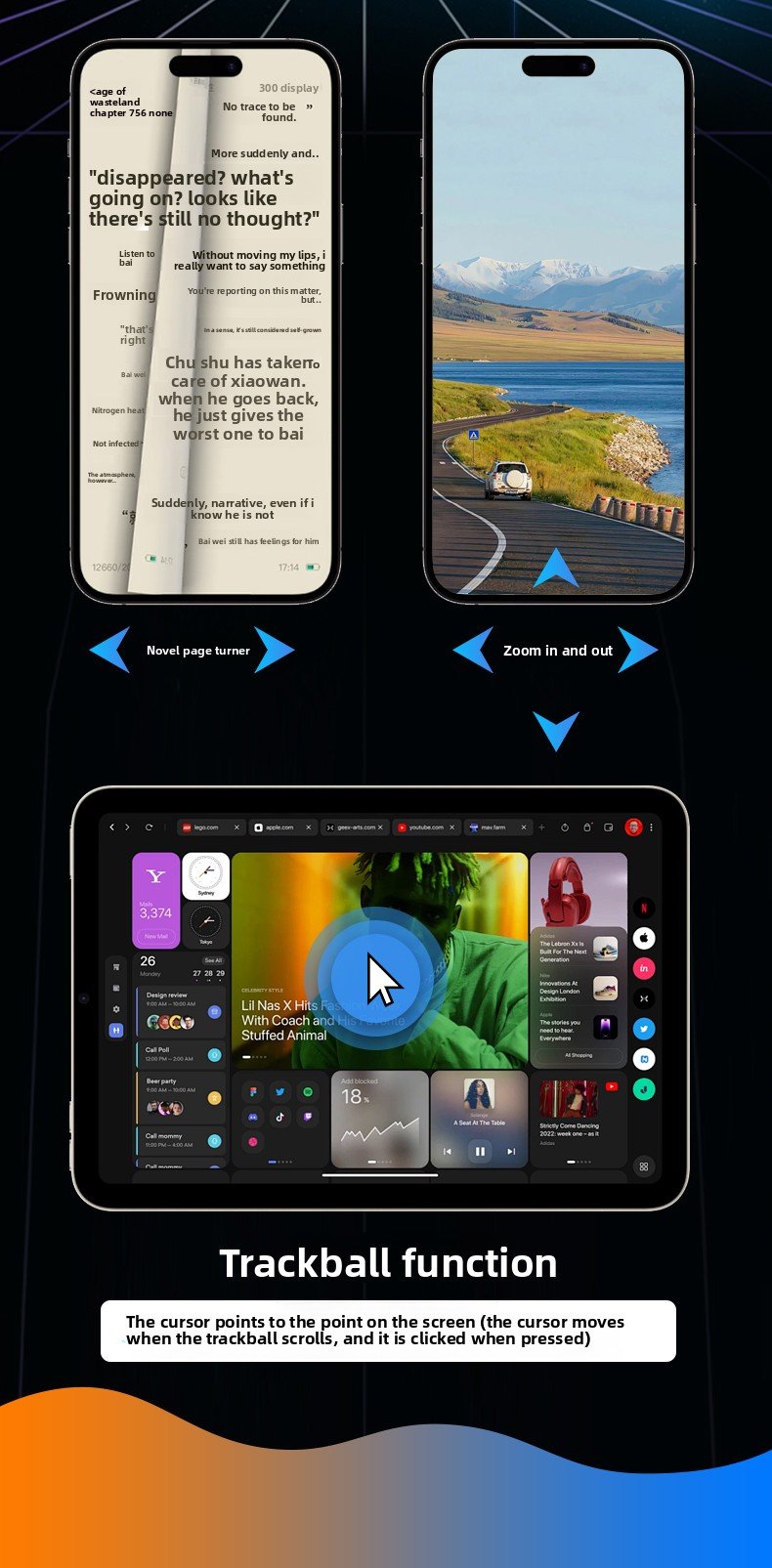 2.4G Blue-tooth Wireless Remote Control Mice Trackball Finger Ring Mouse for Short Video/PPT Speech/In-Vehicle Display Screen - Image 11